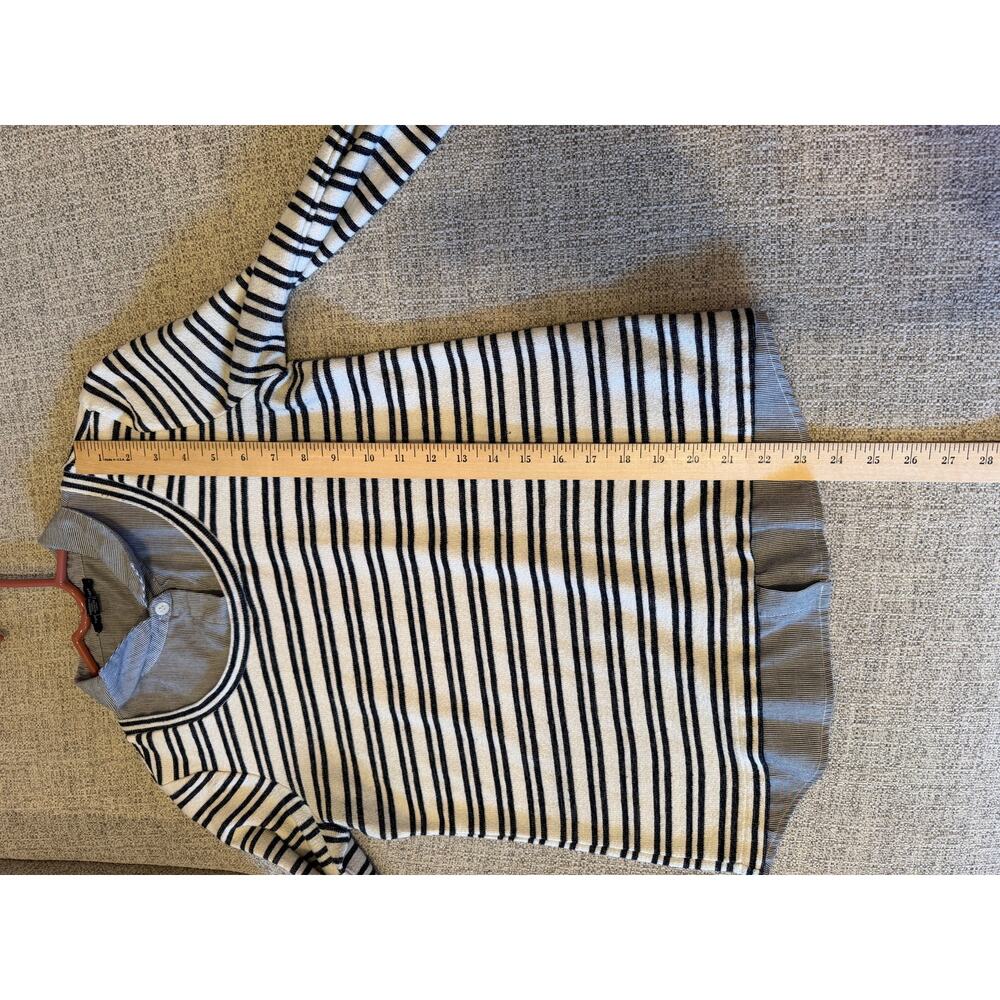 Tommy Hilfiger Layered Look Preppy Casual Navy Striped Collar Sweater Women’s S - Picture 7 of 9